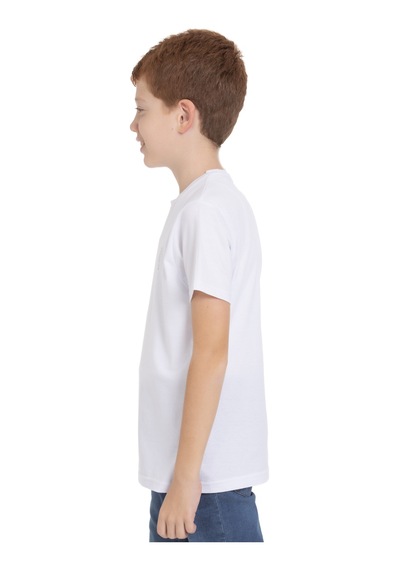 Zaytoon Unisex Çocuk Kısa Kollu Yan Boş Filistin Haritası Nakışlı Tişört Beyaz