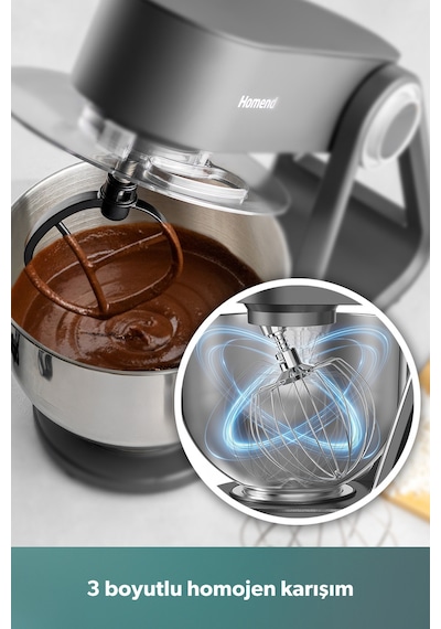 Homend Profashion 3023H Digital Ekran 5 Lt Döküm Stand Mikser  1500W