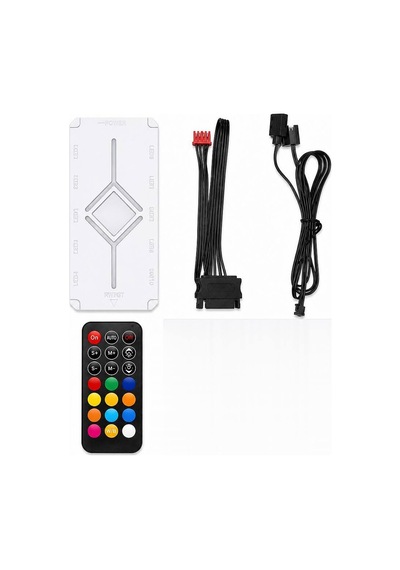 Argb Fan Ve Led Kontrolcü Hub Seti Uzaktan Kumandalı Beyaz Nd2816w Evimdeyokyok