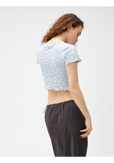 Koton Crop Tişört Baskılı Kısa Kollu Bisiklet Yaka Pamuklu Mavi Desenli 3sal10172ık 3SAL10172IK6D4 Mavi Koton Crop Tişört Baskılı Kısa Kollu Bisiklet Yaka Pamuklu Mavi Desenli 3sal10172ık 3SAL10172IK6D4 Mavi