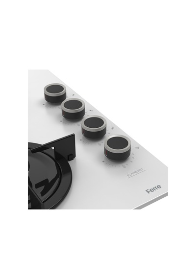 Flowart Turbolu Silenart QBL62CB - CS206FA - D081SA Beyaz Cam Ankastre Set