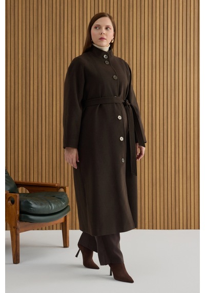 Aker Kahverengi Dik Yaka Kaban Kahverengi Kahverengi