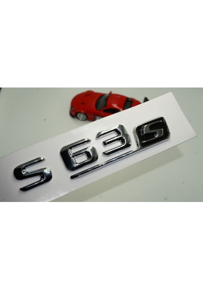 S63S Bagaj Krom Metal 3M 3D Yazı Logo