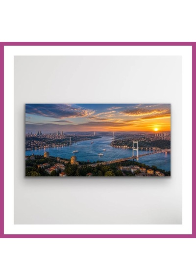 Gees Global 3 Boğaz Manzaralı İstanbul Kanvas Tablo 60x120 Cm Gbzs Çok Renkli
