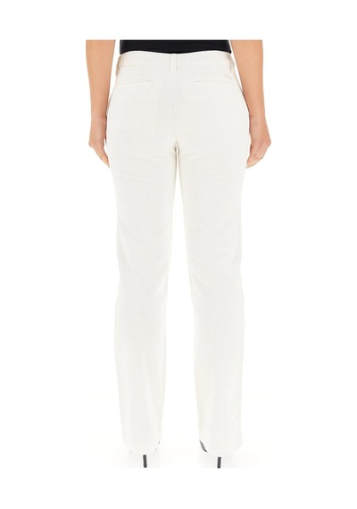 Calvin Klein Cotton Corduroy Stra, Ybı Kadın Beyaz Pantolon