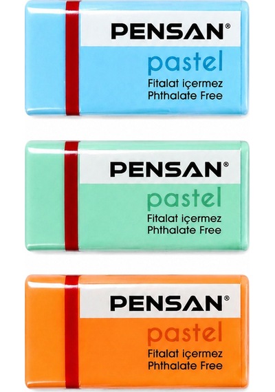 Pensan Pastel Renkli Silgi 3 Adet