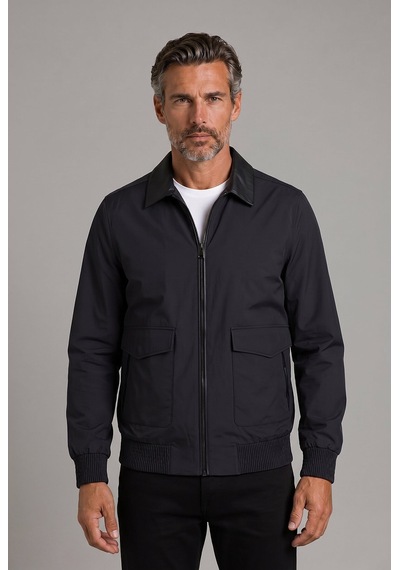Bisse Siyah Regular Fit Mont Yaka Gömlek Polyamid Elastan Mnt25y25001 D99