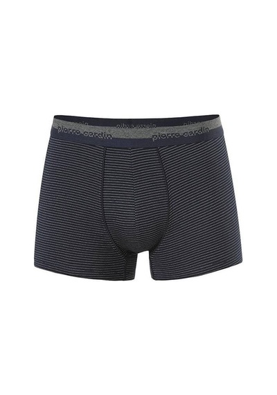 Pierre Cardin Erkek 3'lü Boxer Çizgili/düz Lacivert