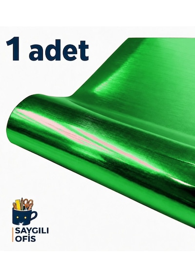 Saygılıofis Aynalı Metalik Fon Kartonu 50x70cm Yeşil