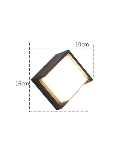Ct-7074 Dominik 15w Ip54 Su Geçirmez Dış Mekan Led Aplik Sıva Üstü Duvar Armatürü Günışığı 3200 Siyah