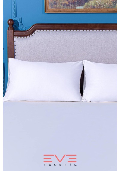 2 Adet Ranforce Düz Pamuk Antibakteriyel Yıkanabilir Lüks Yastık Kılıfı 50x70cm Beyaz