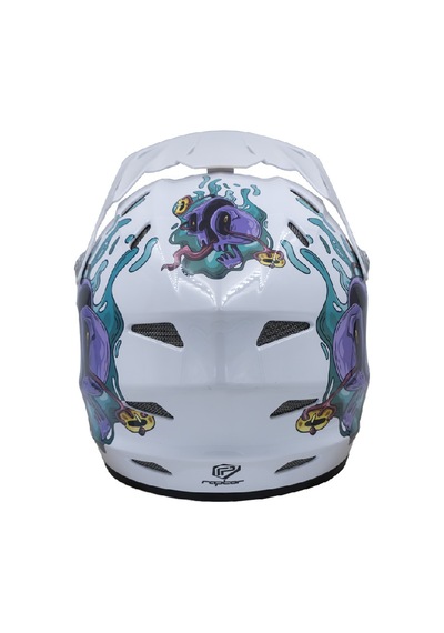Raptor Gravity Fullface Xl 61-62cm Varsity Chaos Bisiklet Kaskı Beyaz