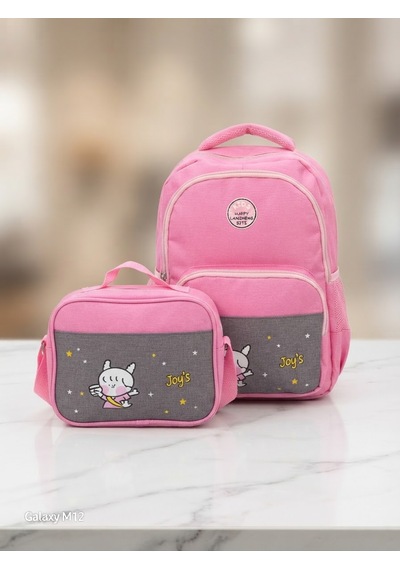 Joy's Kids Collection Çocuk Sırt Ve Beslenme Çantası Seti pembe