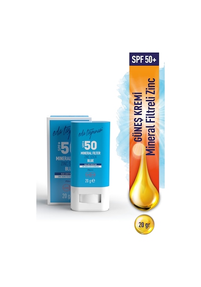 Eda Taşpınar Mineral Filtreli Blue Zinc Stick Güneş Kremi SPF50+ 20 G
