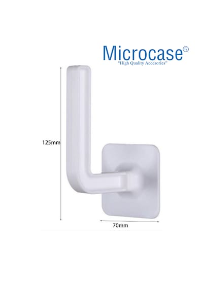 Microcase L Şekil Çok Amaçlı Havlu Askısı Fonksiyonel Askı Al4503 Beyaz