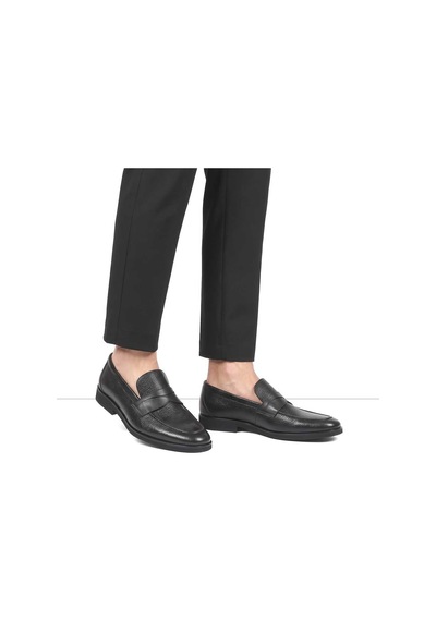 Erkek Siyah Floter Deri Loafer