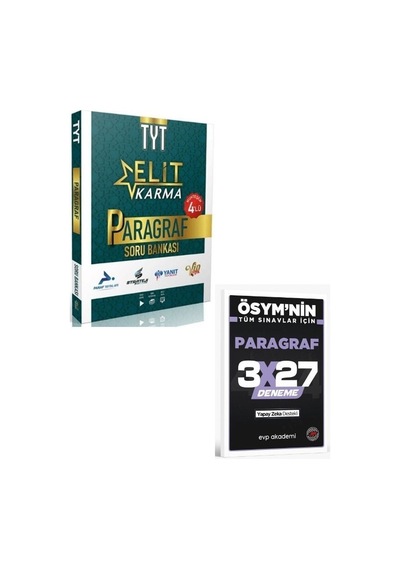 2027 Paraf 2027 Tyt Paragraf Elit Karma Soru Bankası+ Evp Akademi Paragraf