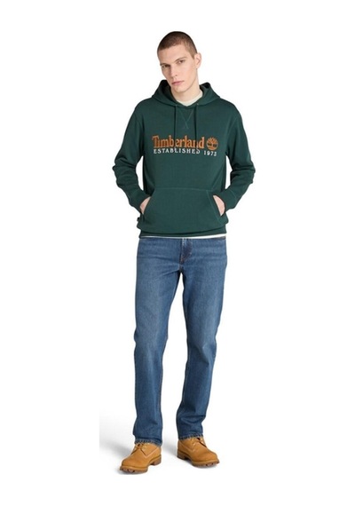 Timberland Established 1973 Logo Erkek Sweatshirt Koyu Yeşil