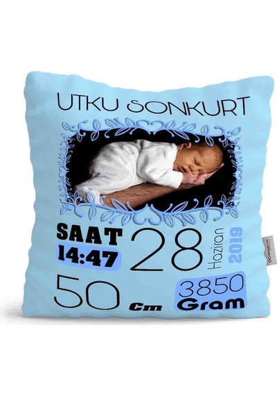 Kişiye Özel Çocuklar Mavi Yastık 57849