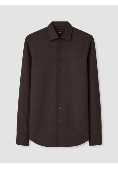 Lcw Busıness Kahverengi Slim Fit Armürlü Erkek Gömlek