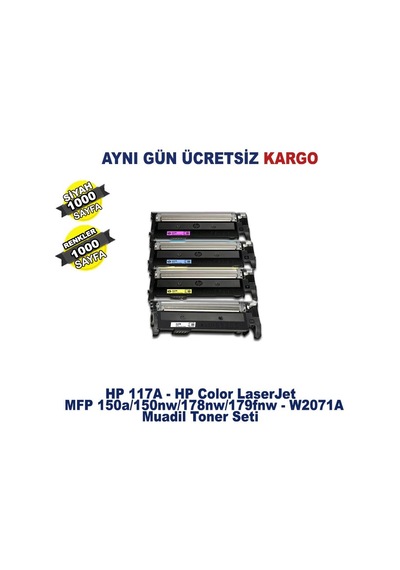 Hp 117A-W2073A Kırmızı Çipsiz Uyumlu Toner-150A-150Nw-178Nw-179Fn