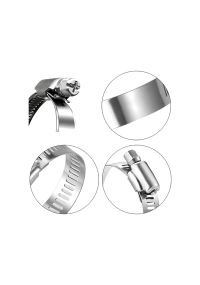 Tr 5 Adet Hortum Kelepçesi Tork Ayarlı 23x35 Mm Paslanmaz Çelik Boru Metal Kelepçe Ayarlanabilir Klips