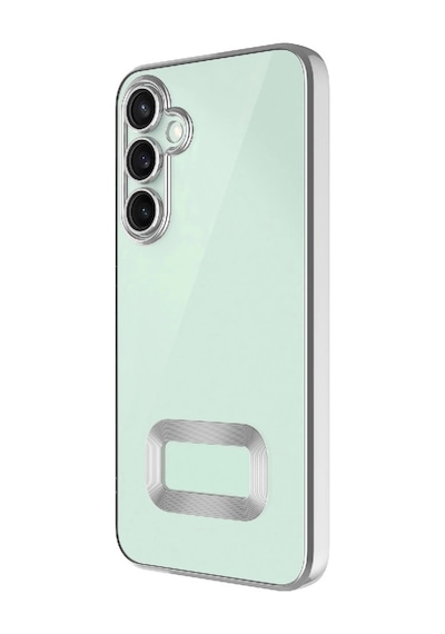 Samsung Galaxy Uyumlu A36 Kılıf + 9h Ekran Koruyucu Set Kamera Lens Korumalı Şeffaf Parlak Kenar Logo Açık Çok Renkli