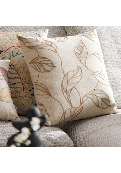 Mudo Home Alısa Floral Kırlent Bej 45x45 Cm