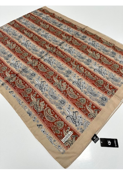 Qashka Soft Pamuklu Şal Etro Desen Lbd0517-41126 Çok Renkli