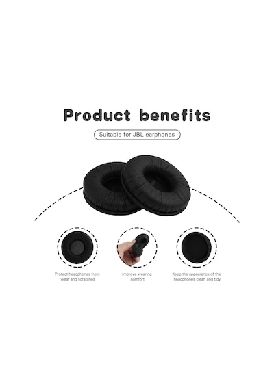 Jbl Tune T500bt, T450bt, 510bt, E40bt Kulaklık İçin Yedek Kulak Yastığı, 70 Mm Hafızalı Köpük K