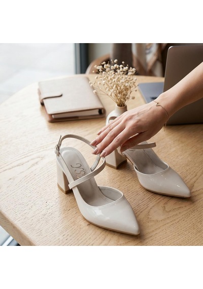 Ispartalılar 6512 6cm Kadın Topuklu Ayakkabı Stiletto Abiye Düğün Nişan Ayakkabısı Bej