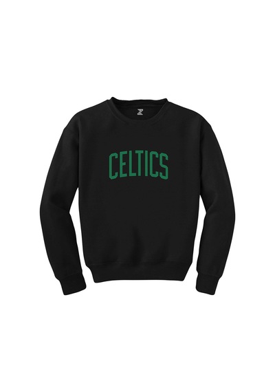 Boston Celtics Yazı Siyah Sweatshirt