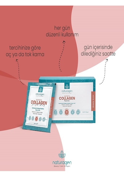 Naturagen Collagen Şeftali Aromalı 2 Kutu Beauty Assist 60 Saşe
