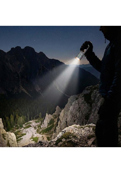 Panther 10 Watt Tg Led + 2 Smd Led Usb Şarjlı El Feneri Açık Gri