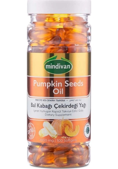 Mindivan Bal Kabağı Çekirdeği Yağı Softjel 1000 Mg 100 Adet