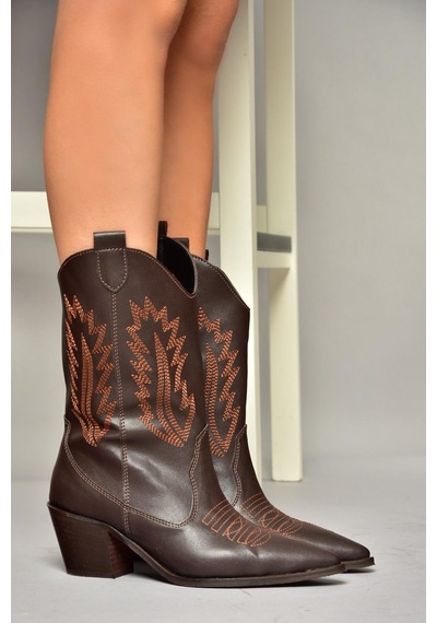 Fox Shoes T267655009 Kahverengi Kalın Topuklu Kadın Bot Kahverengi-suni Deri Kahverengi Fox Shoes T267655009 Kahverengi Kalın Topuklu Kadın Bot Kahverengi-suni Deri Kahverengi