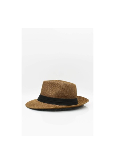 Külah Camel Erkek Hasır Kovboy Şapkası Fötr - Camel