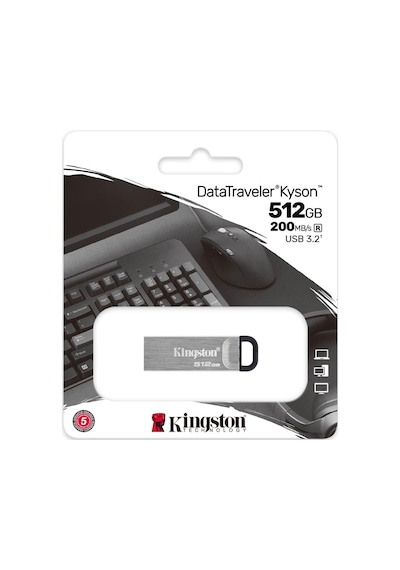 Kıngston 512gb Usb3.2 Dtkn/512gb Metal 200mb/s Kyson