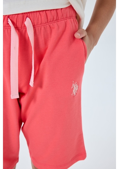 U.s. Polo Assn. Kız Çocuk Pembe Bermuda Takım Us2513-c-v2 Pembe