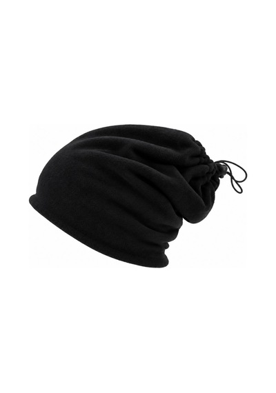 Genel Unisex Polar Bere Boyunluk 2'si 1 Arada Ayarlanabilir Büzgülü Sıcak Tutan Kışlık Siyah / Standart