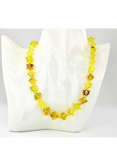 Kehribar Kolye Silindir Özel Tasarım Ambergold Kly17-23 Çok Renkli