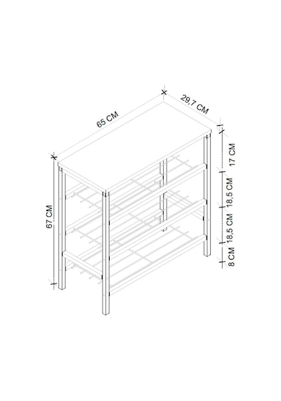 Dekoratif 3 Raflı Ayakkabılık Tel Raflı Ayakkabılık Metal Ayakkabılık Telora Safir Meşe Dekoratif 3 Raflı Ayakkabılık Tel Raflı Ayakkabılık Metal Ayakkabılık Telora Safir Meşe