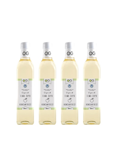 OG natural Organik Sertifikalı Elma Suyu Konsantresi +6 Ay Bebek Ek Gıda Tatlandırıcısı 4 x 500 ML