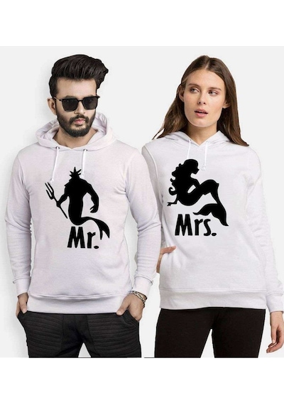 Tshirthane Mr. Mrs. Poseidon Sevgili Kombinleri Kapüşonlu Kombi