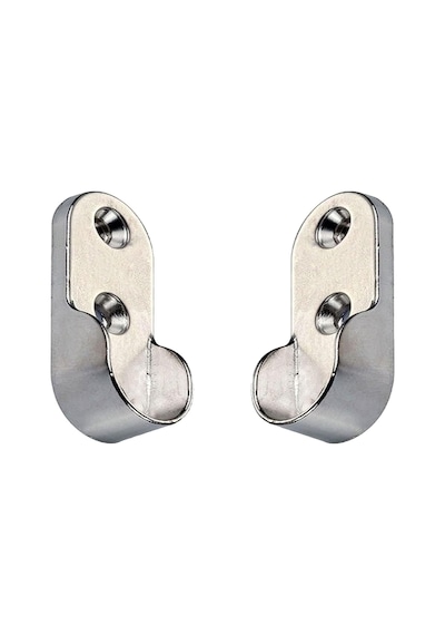 Lexroo Askı Flanşı Oval Dolap Elbise Askı Aparatı Krom 30 Mm 2 Adet Çok Renkli