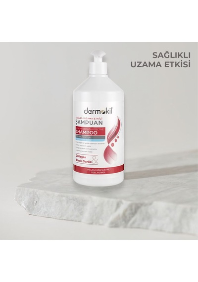 Dermokil Kolajen & Siyah Sarımsak Uzama Etkili Şampuan 1 Litre X 2 Adet Tüm Saç Tipleri