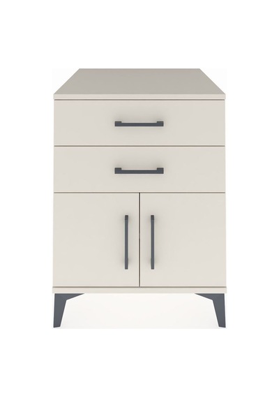 Kronos Komodin Tek Raflı 2 Çekmeceli 2 Kapaklı 60x59x80 Aytaşı-aytaşı Aytası