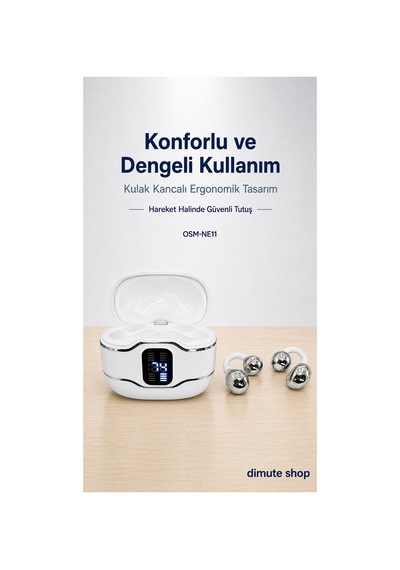 Osm-ne11 2 Çift Kablosuz Bluetooth 5.4 Kulaklık Klasik Ve Kulak Kancalı Beyaz - 904091696