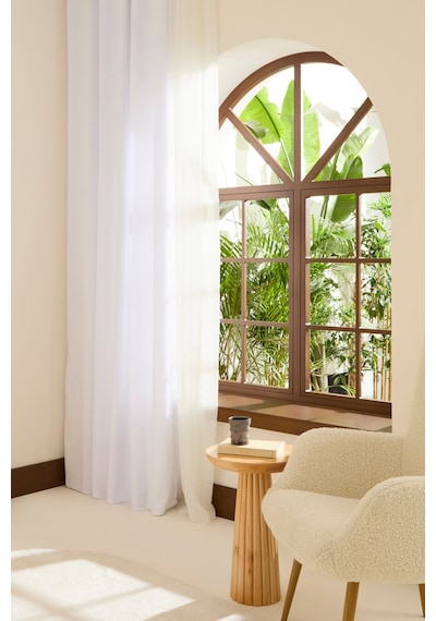 Kaşmir Home Holly Ada Fon Perde Koyu Beyaz 150x270 Cm Beyaz