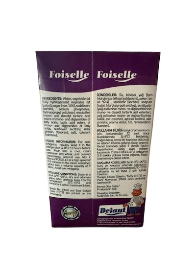 Csm Foiselle Şekerli Sıvı Şanti 1 Lt Profesyonel Kullanıma Uygun